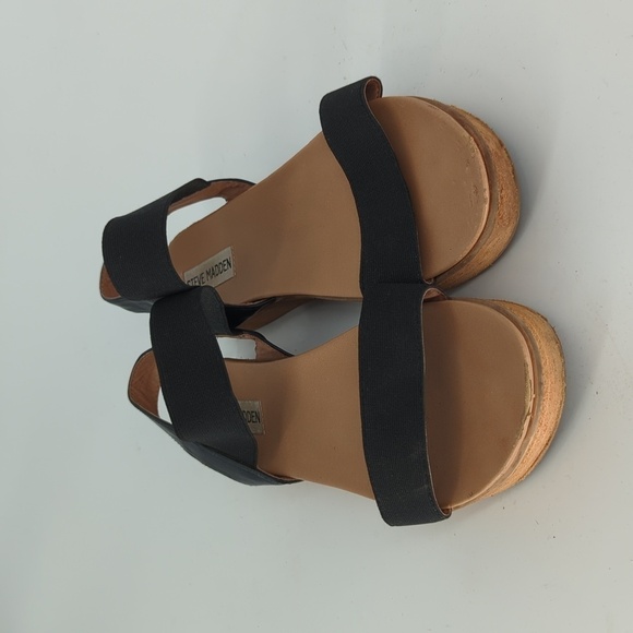 Steve Madden Agile Platform Strappy Sandals Black Brown 8.5 summer casual - Picture 2 of 9